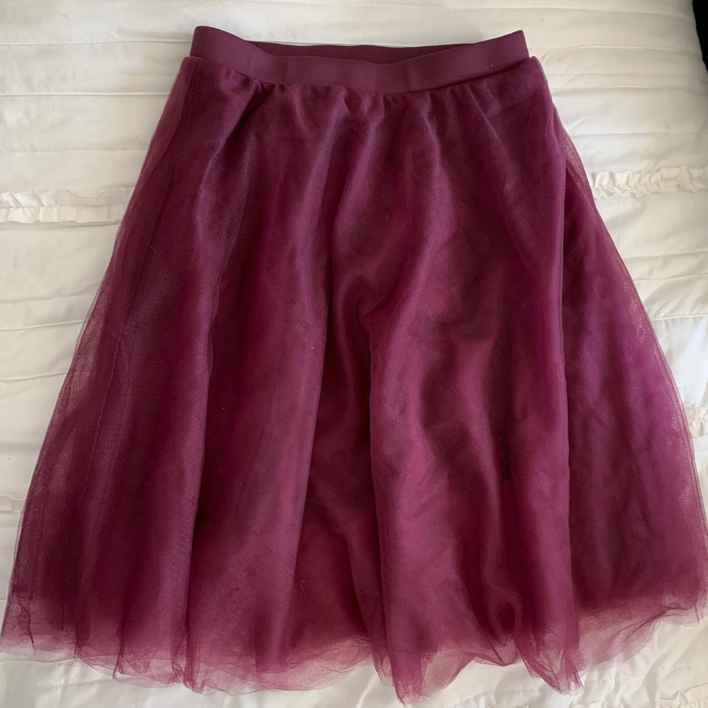 Bergundy Tulle Skirt